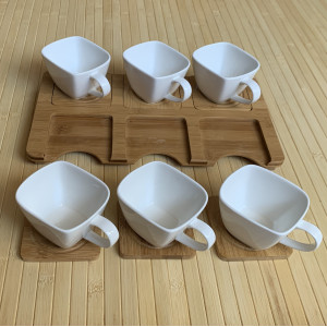 Чайный набор из керамики шесть чашек